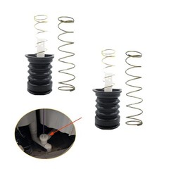 UtySty 2 Sets Drain Trap Seal Spring Pull Rod Switch Rubber Plug Valve Black