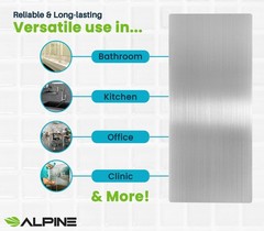 Alpine Stainless Steel Backsplash – Hand Dryer Wall Guard Sheet ,31.8” x 15.8”