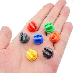 7Pcs Spray Nozzle Tips Set, 110 Degree Flat Fan Shaped Plastic Nozzle, 0.1-0.6mm