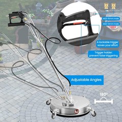 24″ Pressure Washer Surface Cleaner With Dual Handle 4000 PSI 3/8″ Quick Connect