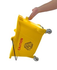 Mop Bucket 25 Quart | Side Press Wringer | 4 Wheels 2″ | Yellow