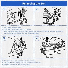 Replacement Belts for Kenmore K4010 Bagless Upright Vacuum Cleaner DU2015, DU201
