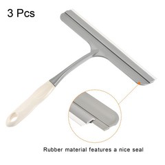 3Pcs Shower Squeegee Glass Wiper with Hanging Hole Beige