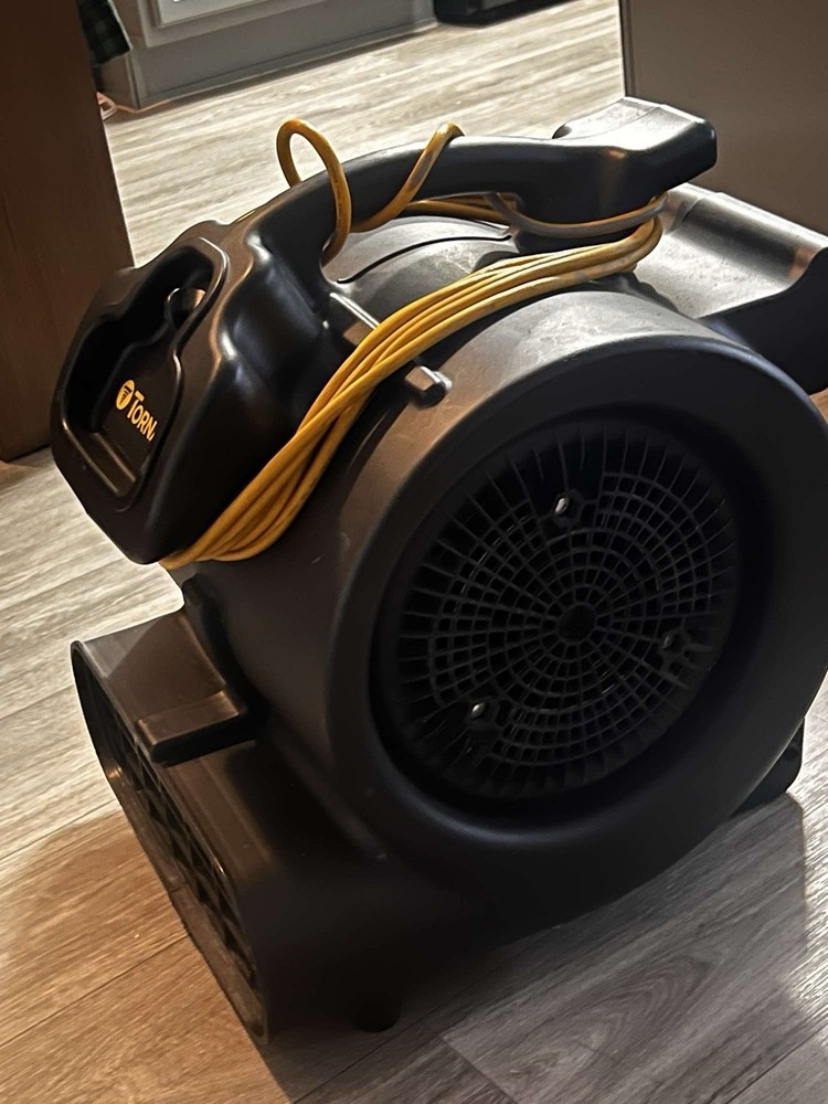 Tornado High Velocity Air Mover Blower Dryer Black with Yellow Cord Powerful Fan