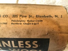 Vintage steel wool Shnitzer alloy Elizabeth NJ