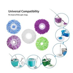 5 Replacement Mop Micro Head Refill for 360° Spin Magic 5 Count (Pack of 1)