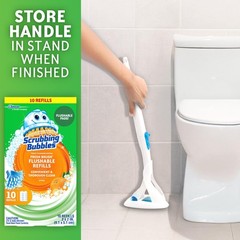 Scrubbing Bubbles Flushable Toilet Bowl Wand Cleaner 10 Count (Pack of 12)