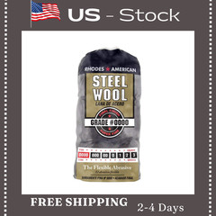 Steel Wool 0000 12 pad Fine Grade Rhodes, American Final Finish Super Fine