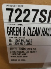 Kutol 7227 Health Guard 1000 mL, Green and Clean Hand Soap, Case of 10 – New