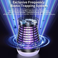 2025 3-in-1 Mosquito Zapper – Rechargeable, Portable, Home/Camping Site