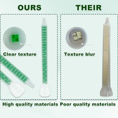 20 Pieces Mixing Nozzle Static Mix Adhesive Tips Square