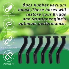 sanbaiyi 6Pack Vacuum Hose Replaces 596163 593998, 797408 for Briggs & Black