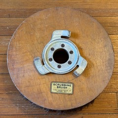 Vintage Wooden CLARKE SANDING MACHINE Scrubbing and Polishing Brushes – 11″
