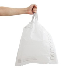 Happimess Hpm3000M-White 200-Count 4 Gallon Drawstring Unscented Trash Can
