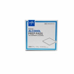 *15-Packs* Medline Alcohol 200 Prep Pads Sterile 2-Ply Medium MDS090735