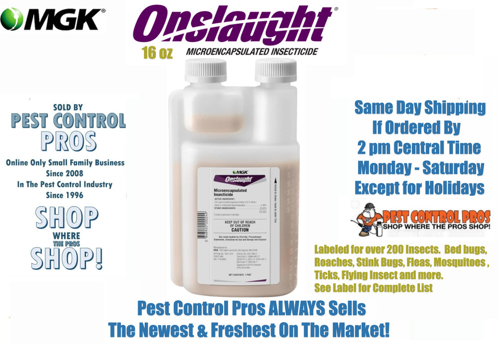 16 oz Onslaught Pest Control Insecticide Scorpions Bed Bugs Roaches Spiders etc