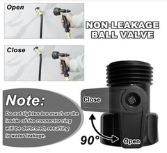 12 PCS 3/4” Plastic Garden Hose Shut Off Valve,Water Shut-Off Ball 12 Valves