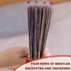 Hand Broom Counter Brush with Wood Handle Soft Bristle Dusting Brush for Car Fur