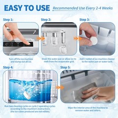 48 Pack Ice Machine Cleaner Tablets Nickel Safe Ice Maker Cleaning