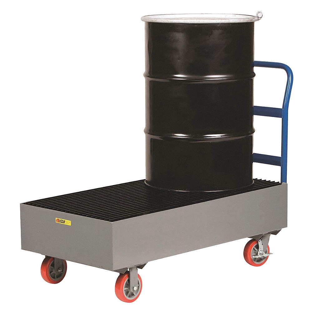 LITTLE GIANT SSB512566-6PYBK Two Drum Spill Platfrm Cart,21 In Height 33HY64