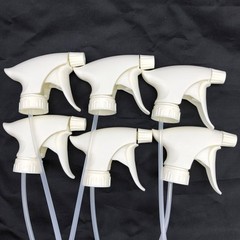 6pk White Plastic Trigger Sprayer Replacement Nozzle 9in Standard GFL 110190