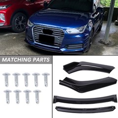 Front Bumper Lip with Black Trim Spoiler Splitter Chin,Gloss Black – Black