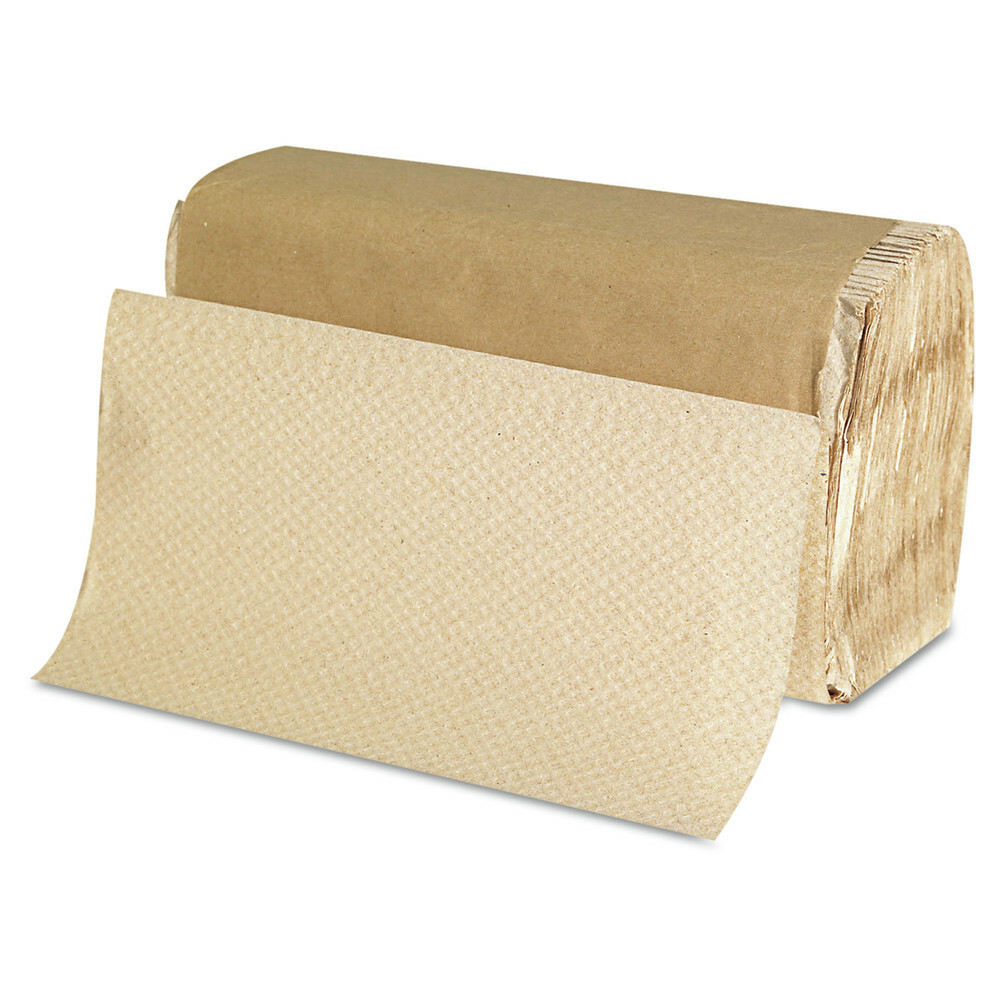 GEN 1507 9 in. x 9.45 in. Singlefold Paper Towels – Natural (4000/Carton) New