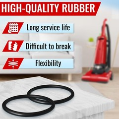 6Pcs Sanitaire Vacuum Belts – Parts – 4.06″L x 3.6″W, Black