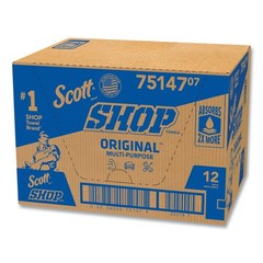 Scott 75147 9.4″ x 11″ 1-Ply Standard Shop Towels – Blue (12/Carton) New