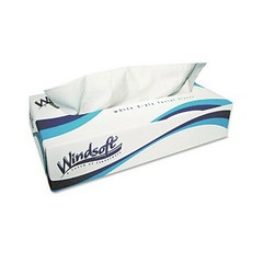 Windsoft 2360 100/Box, 30/Carton, 2-Ply Flat Pop-Up Box, Facial Tissue White New