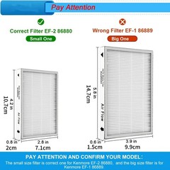 Five of Set For Kenmore EF-2 86880 Exhaust Vacuum HEPA Media Filters Replacement