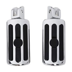 Chrome Foot Pegs Footrests for Harley FXBB Street Bob 107 2018-2025