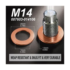 15 PCS Dcoecue Oil Drain Plug Gasket Washer, M14 Copper Crush Washers, Compat…