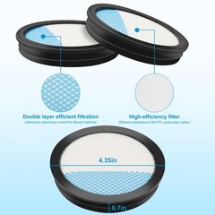 Kaulolado 18V ONE + Cordless Pet Stick Vacuum Filter for Ryobi, 6 Pack