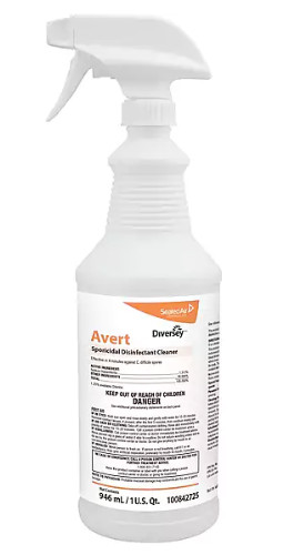 24 Bottles Diversey Avert Disinfectant Cleaner 32 oz EPA 70627-72 100842725