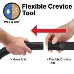 Shop-Vac 9017900 Flexible Crevice Tool, 1.25 12 inches x inches, Black