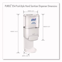 PURELL 502001 1,200 mL Push-Style Hand Sanitizer Dispenser – White (1/CT) New