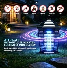 Amoszap 20W 4200V Electric Bug Zapper Ipx4 Waterproof Mosquito Zapper Indoor