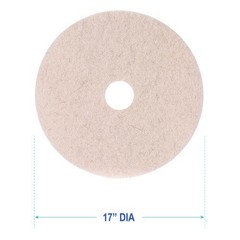 Boardwalk Natural Hog Hair Burnishing Floor Pads, 17″ Diameter, Tan, 5/Carton