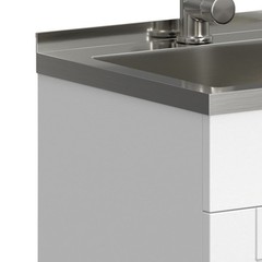 Modern Wide Shaker 20-inch Utility Sink & Cabinet in Pure White