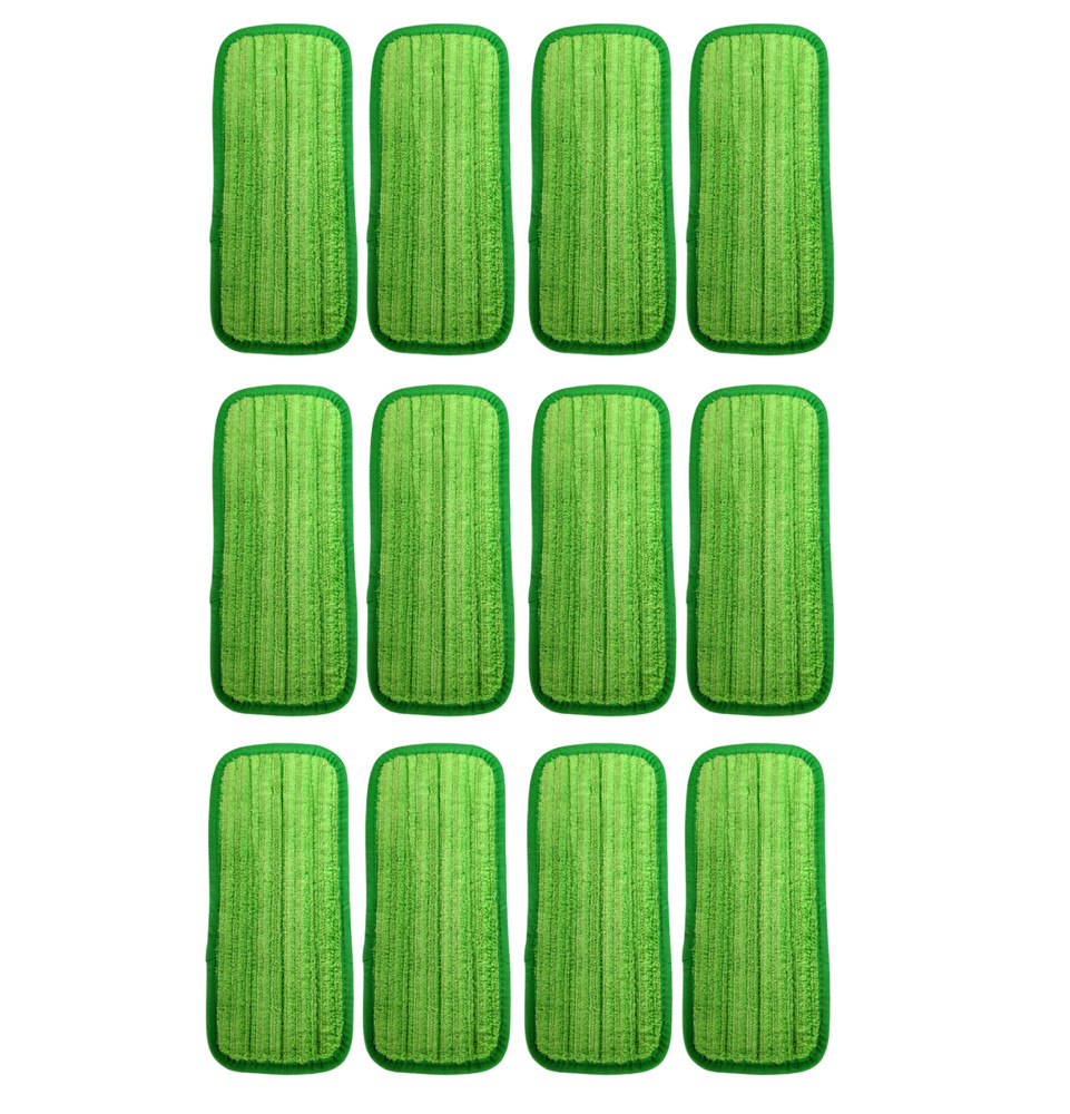 Clean Castle 12″ Reusable Premium Microfiber Mop Pads – 12 PACK