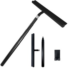 Steel Shower Squeegee With Hook Adjustable Telescopic Window Wiper For Bathroom