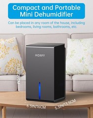 MORFY Dehumidifier, Small Dehumidifier for Bedroom Bathroom RV with Auto Shut…