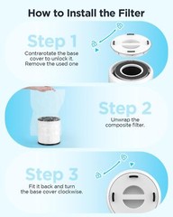 MOOKA Air Purifiers for Home Large Room up to 1076 ft², H13 True HEPA Air F