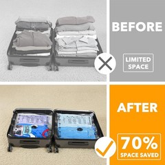 Travel Vacuum Bags for Luggage with Electric Pump, 18 Pack Vacuum Seal Bags for