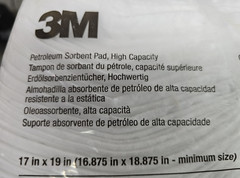 3M High-Capacity Petroleum Sorbent Pads – White, 100 Pack (HP-156)