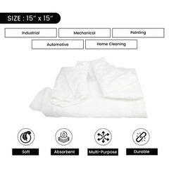 White Sheeting 100% Cotton Cleaning Rags – 25 lbs. Box – Multi Purpose Cleaning