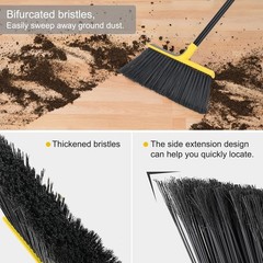 4 Packs Heavy-Duty Outdoor Brooms, Equipped with 58 Inch Long Handle