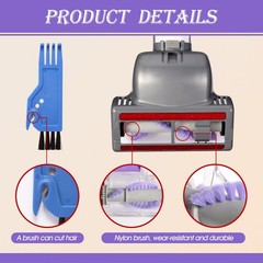Upgraded Pet Hair Power Brush Tool Attachment 7.28 x 4.92 x 2.95 inch, Gray