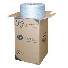 Spilfyter M-75 Sorbent Pad, 34 Gal, 16 In X 18 In, Oil, Blue, Polypropylene